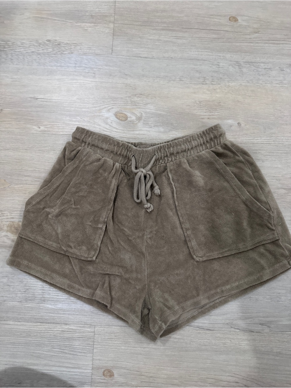 Zara Taupe Terry Shorts